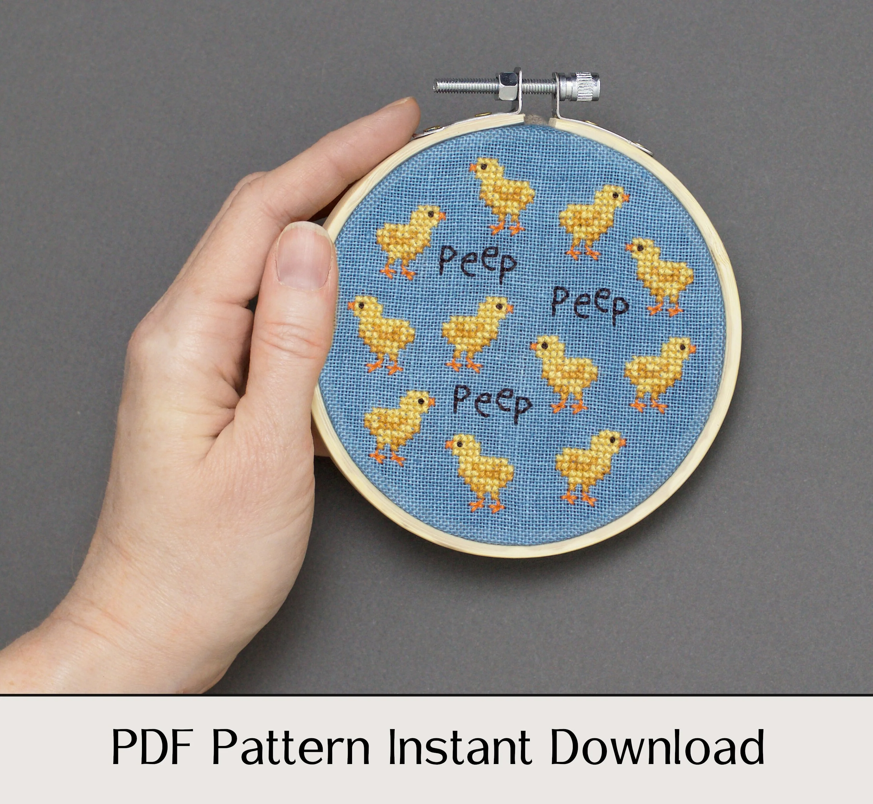 Peep Peep Peep - Digital PDF Cross Stitch Pattern - Image 3