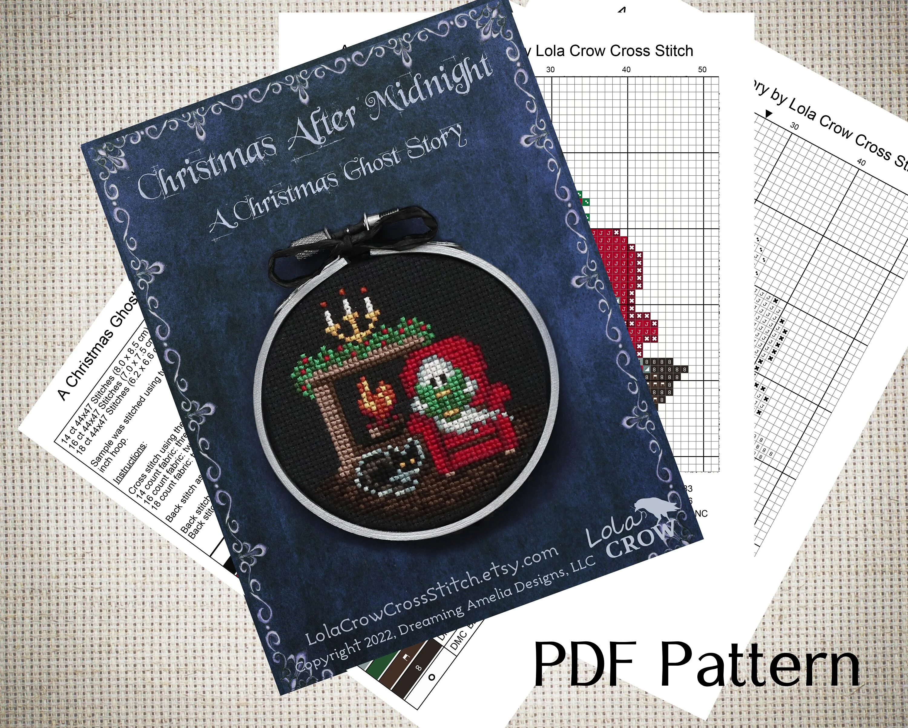 Christmas After Midnight Ornaments - Digital PDF Cross Stitch Pattern - Image 10