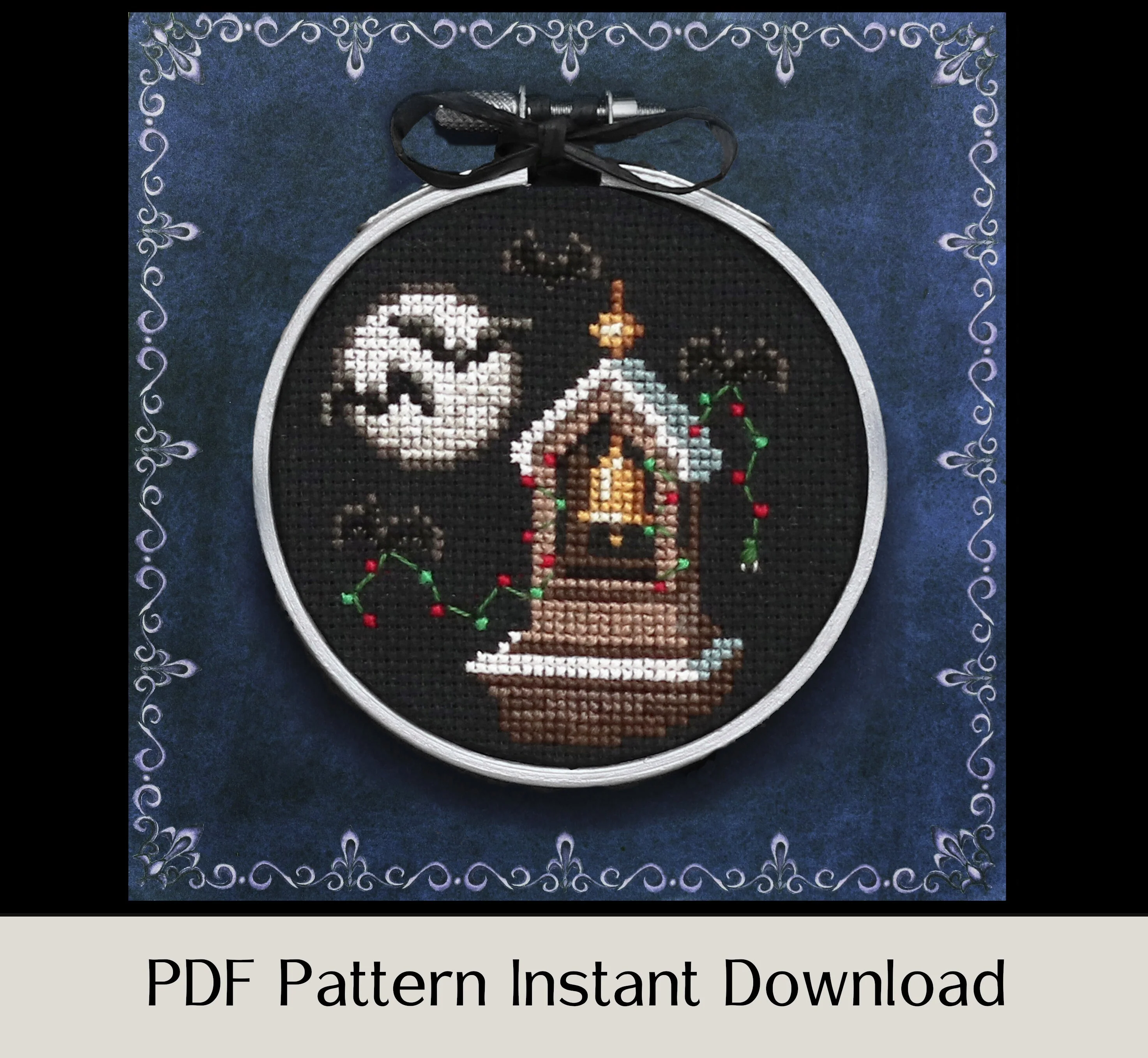 Christmas After Midnight Ornaments - Digital PDF Cross Stitch Pattern - Image 3