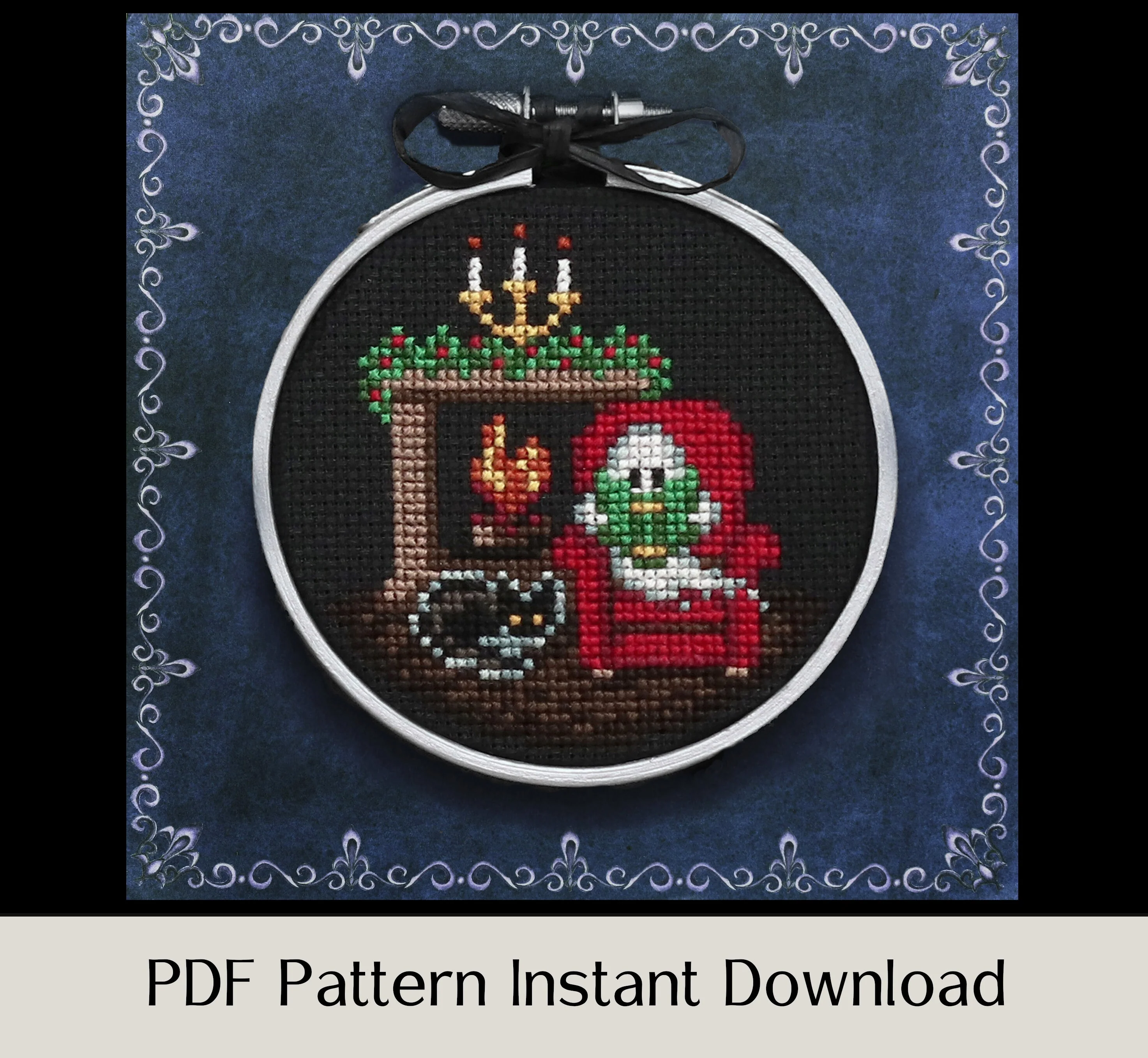 Christmas After Midnight Ornaments - Digital PDF Cross Stitch Pattern - Image 4