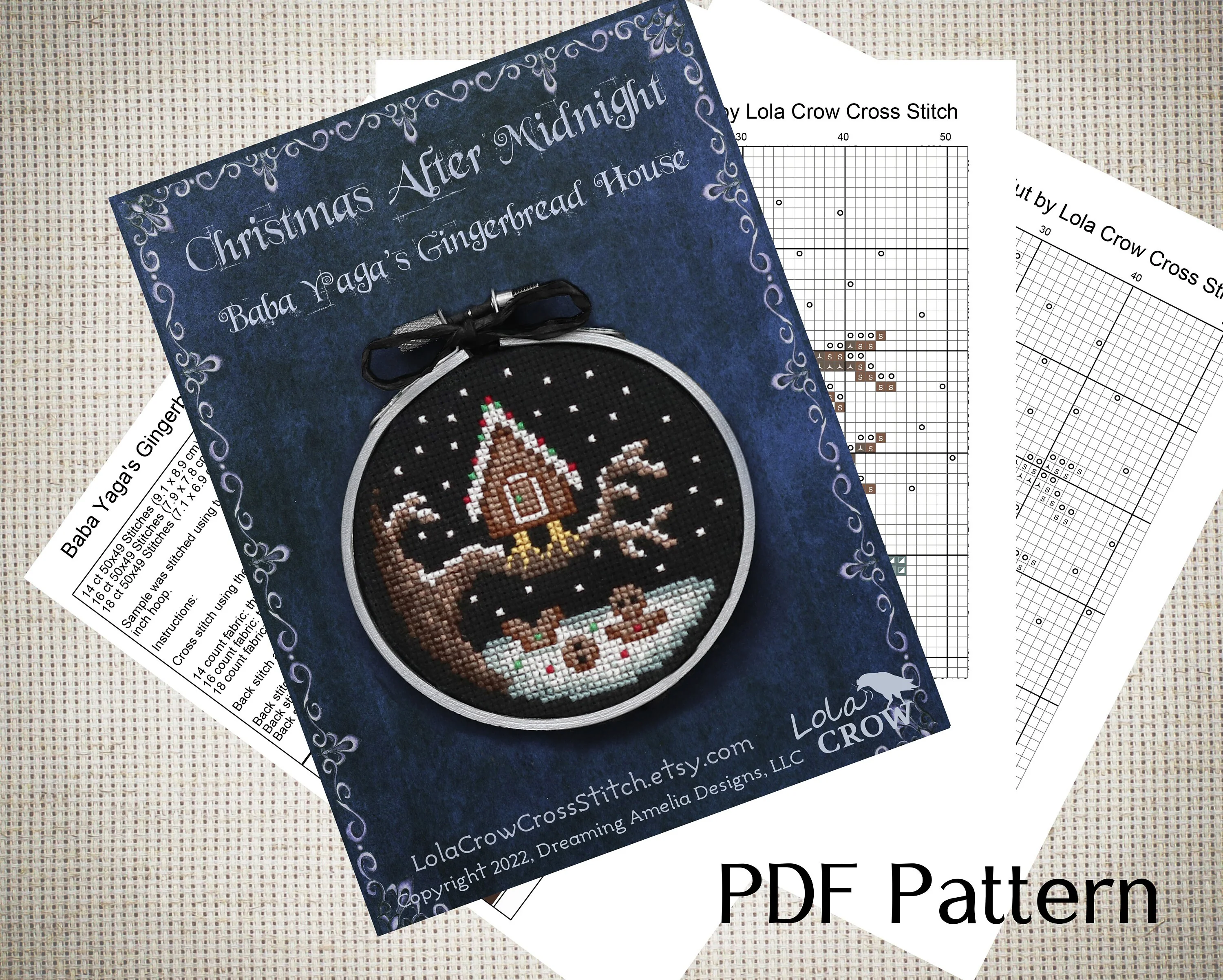 Christmas After Midnight Ornaments - Digital PDF Cross Stitch Pattern - Image 7