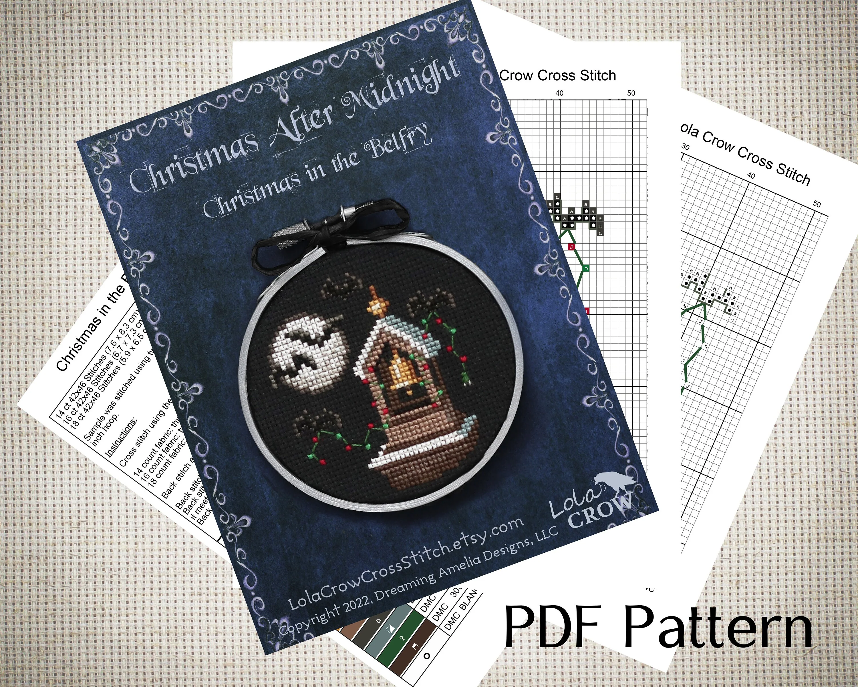Christmas After Midnight Ornaments - Digital PDF Cross Stitch Pattern - Image 8