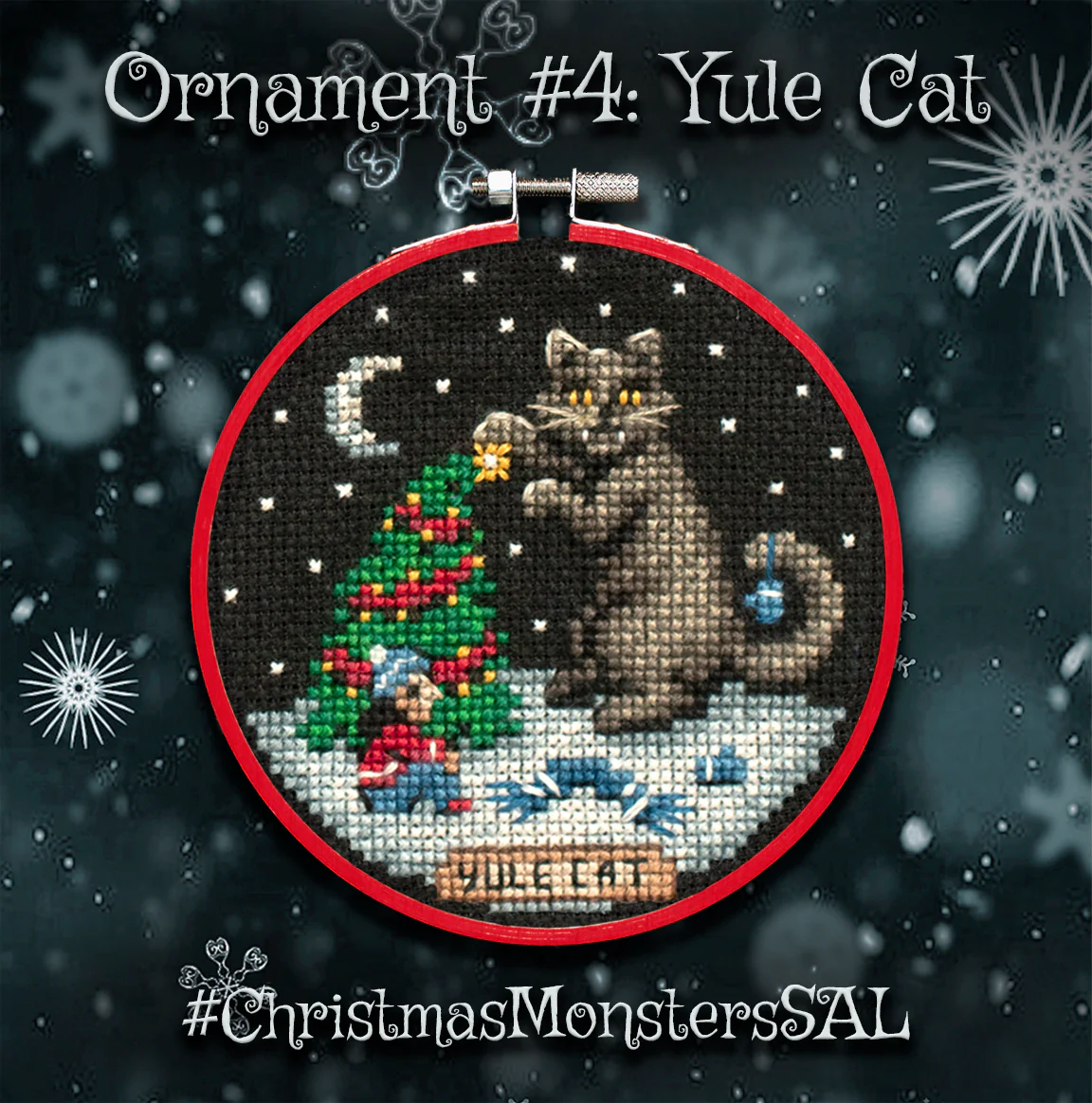 Christmas Monsters Ornament Set - Digital PDF Cross Stitch Pattern - Image 5