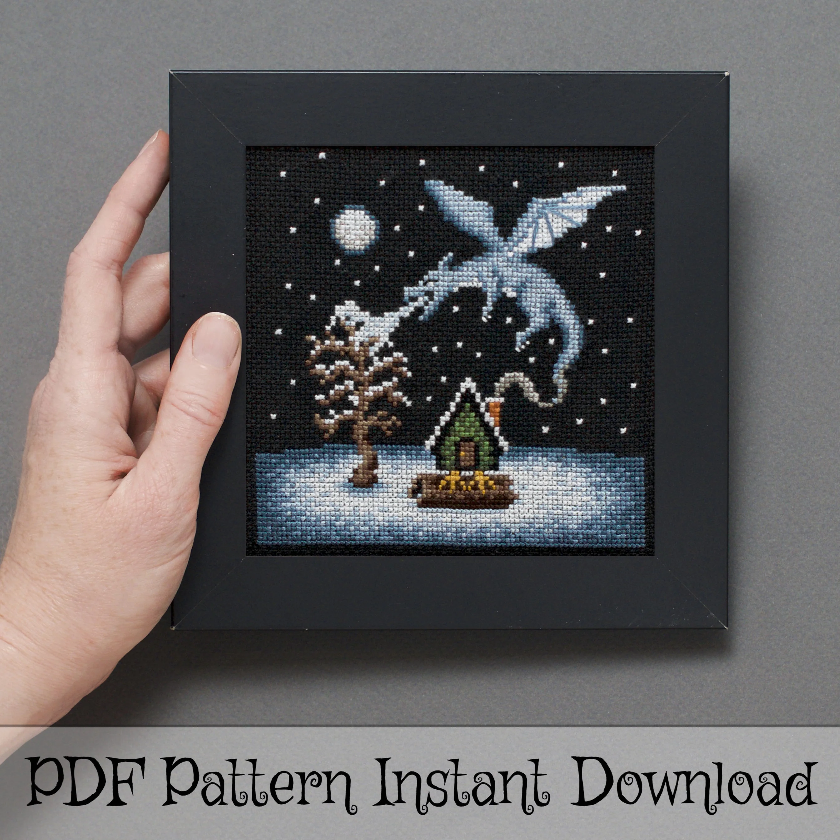 Conjuring Winter - Digital PDF Cross Stitch Pattern - Image 3