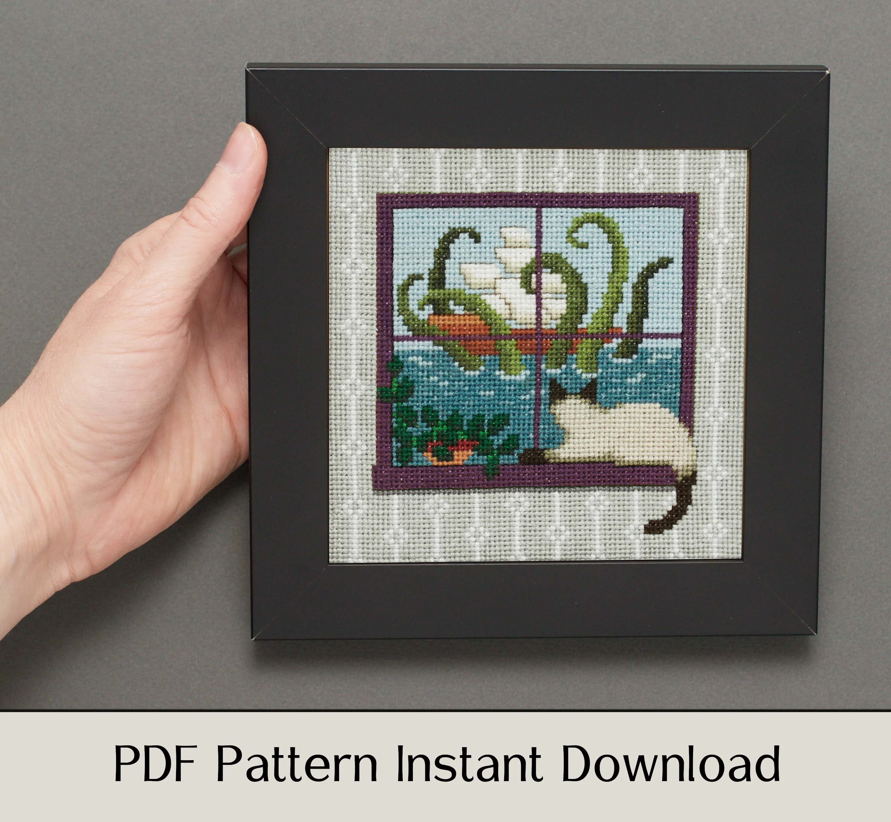 What the Cat Saw: Troubled Waters - Digital PDF Cross Stitch Pattern - Image 3
