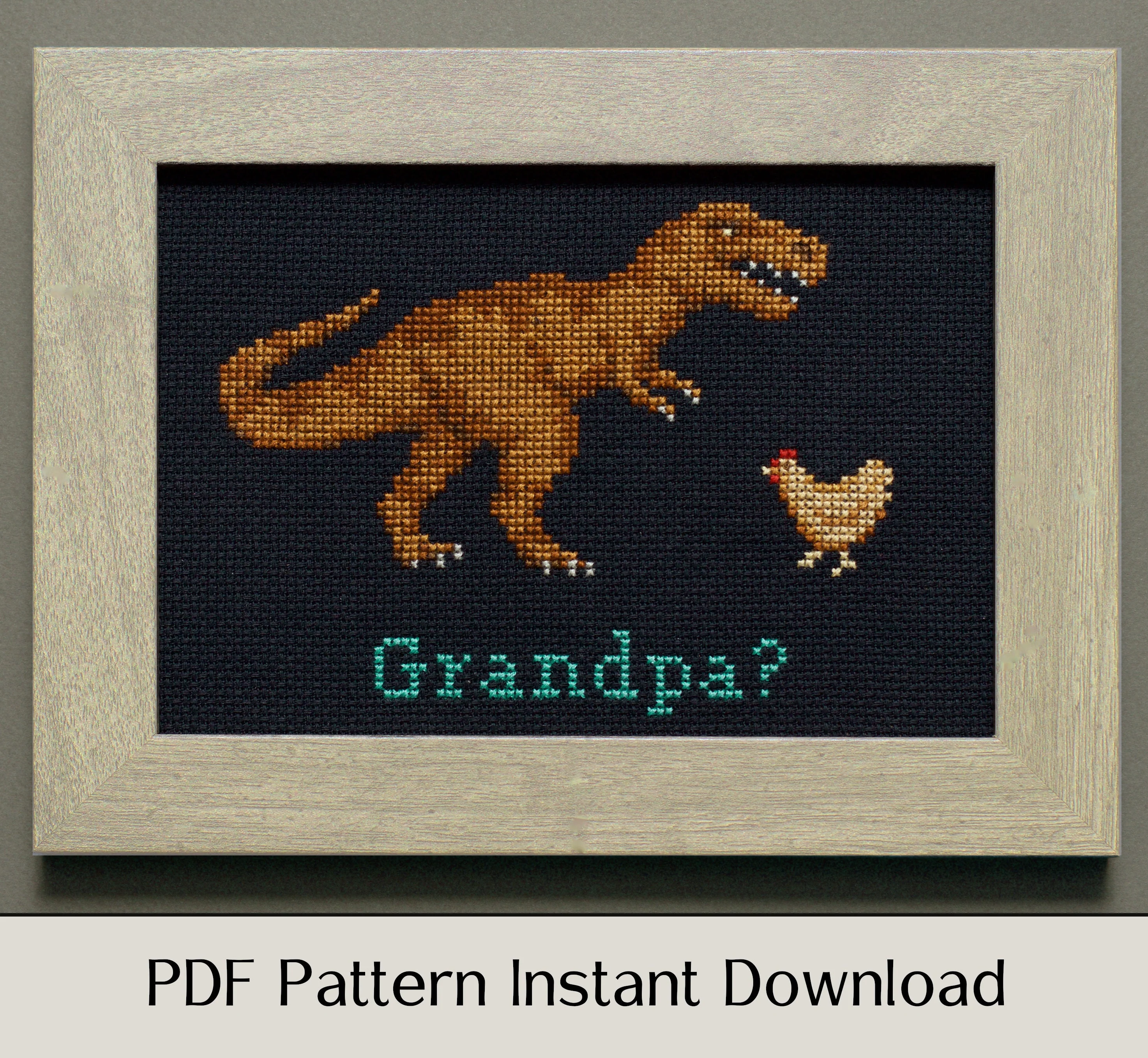 Chicken Grandpa - Digital PDF Cross Stitch Pattern - Image 4