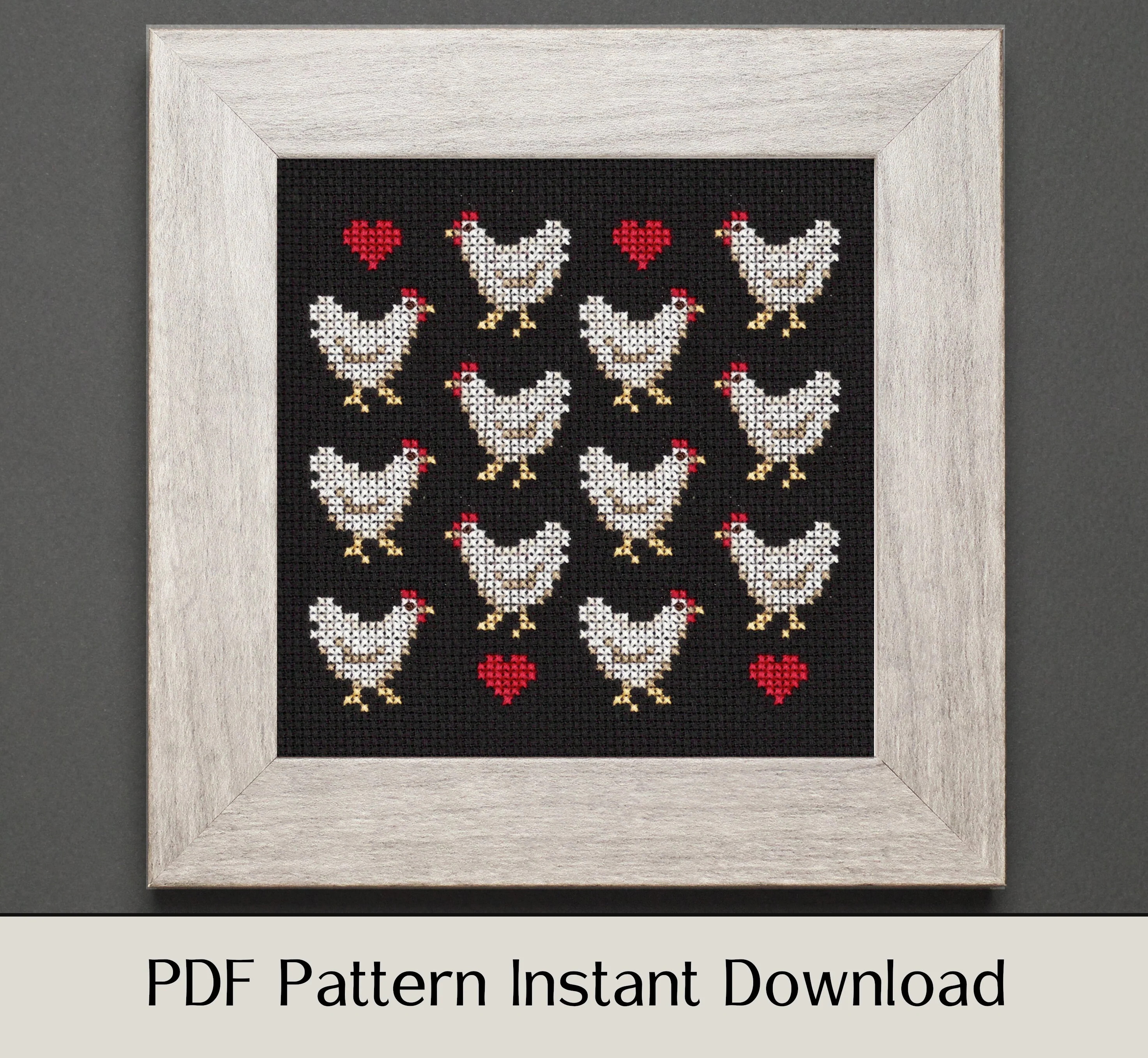 Chicken Sampler - Digital PDF Cross Stitch Pattern - Image 4