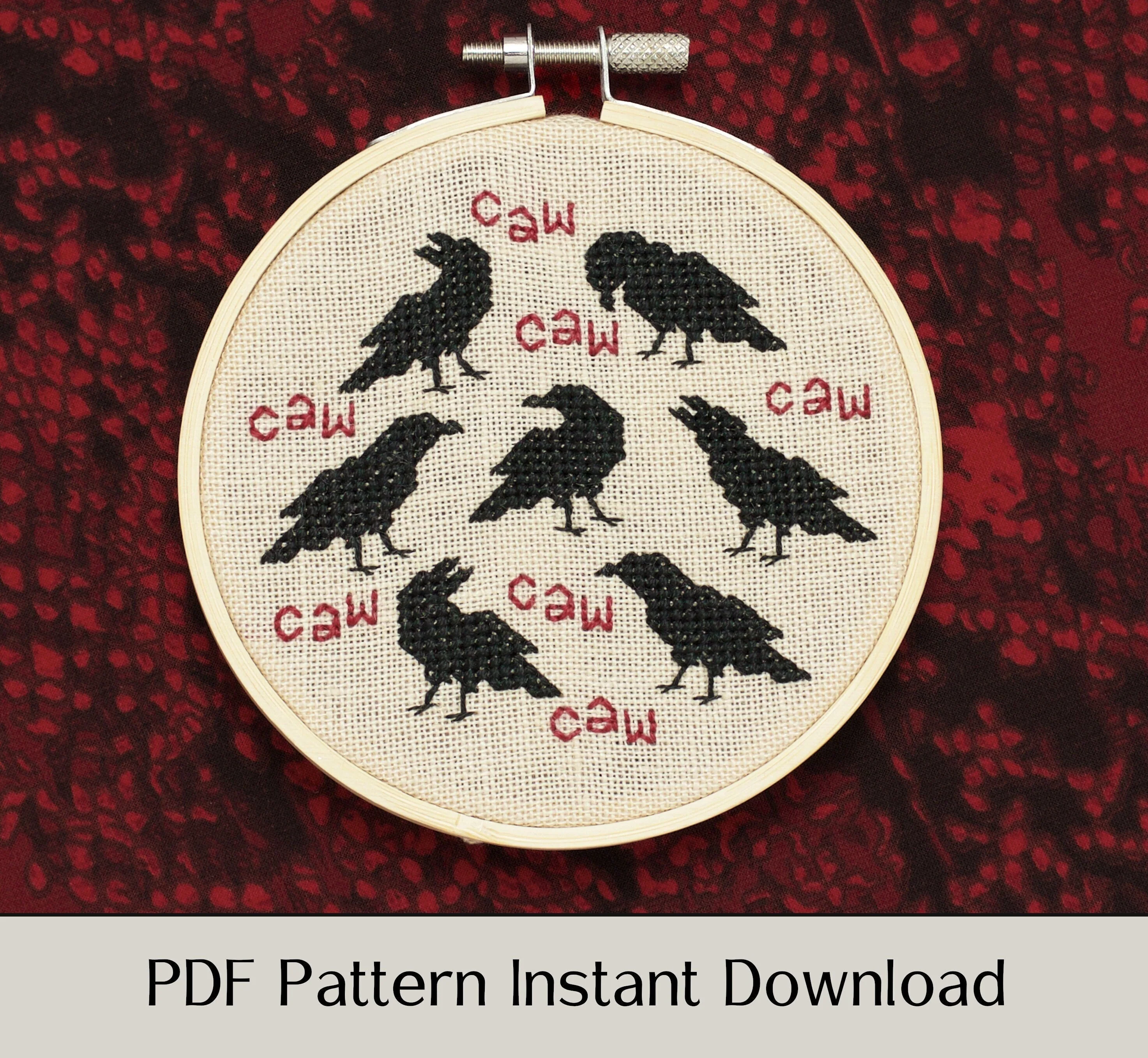 Caw Caw Caw - Digital PDF Cross Stitch Pattern - Image 3