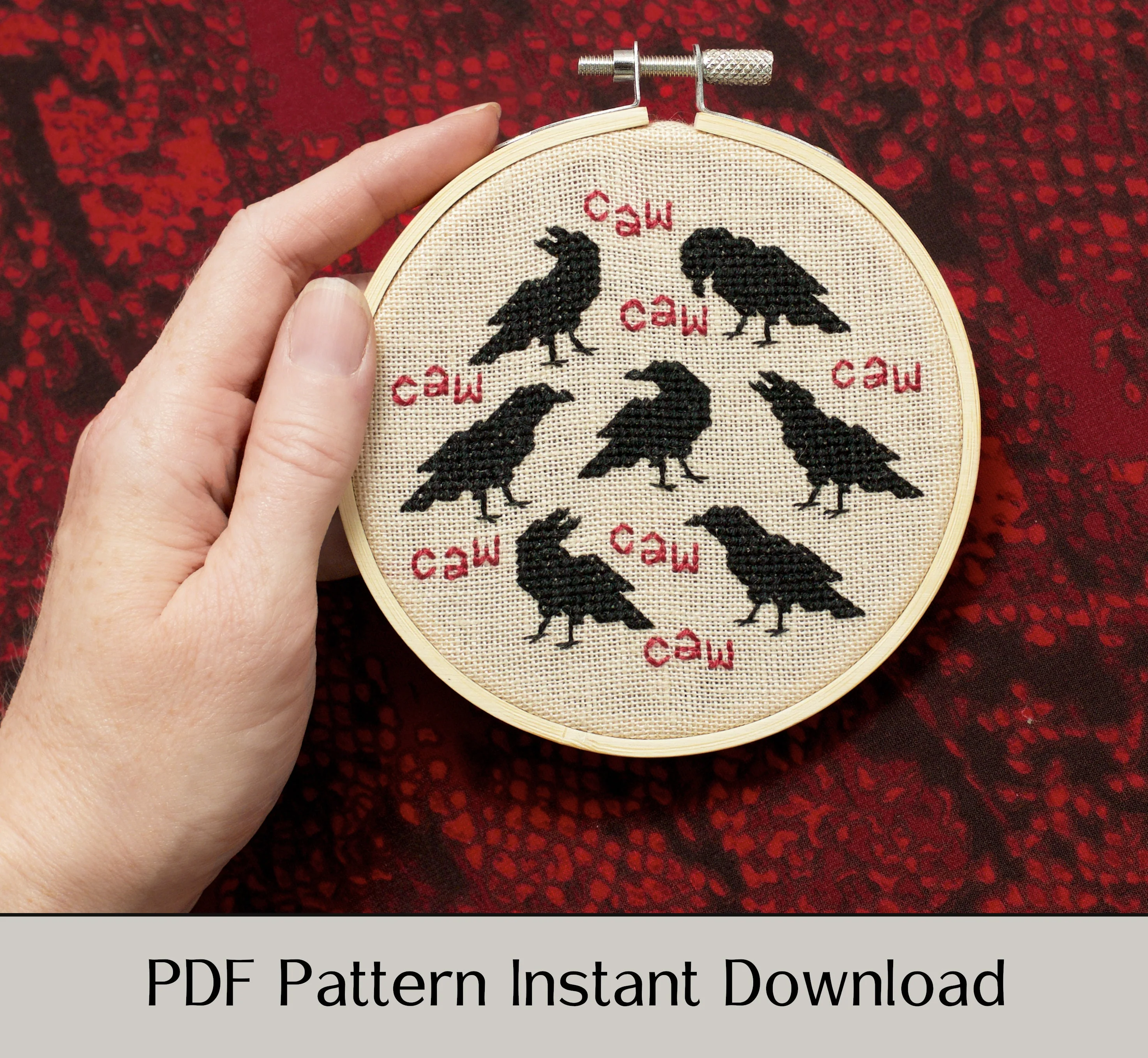 Caw Caw Caw - Digital PDF Cross Stitch Pattern - Image 4