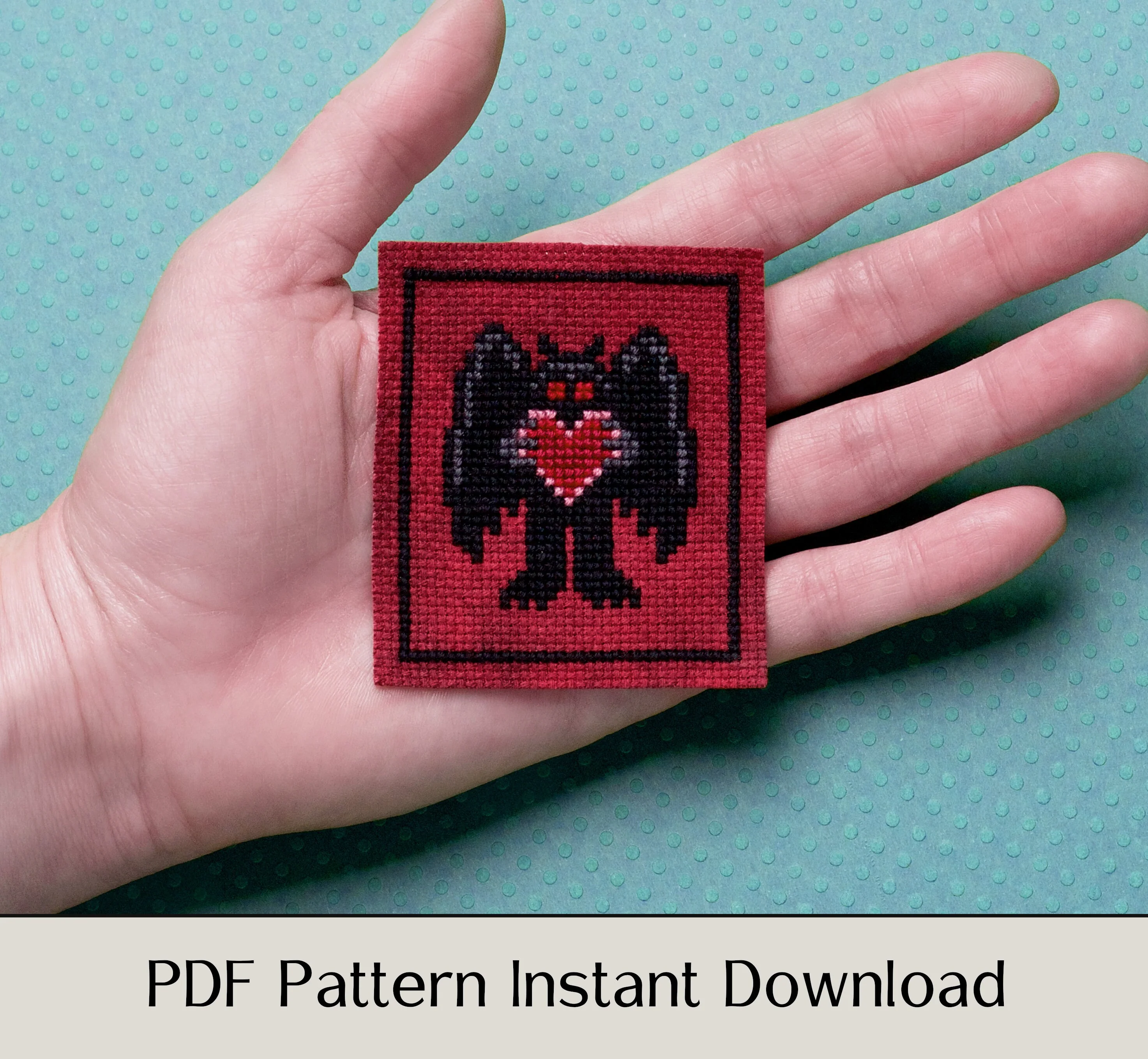 Mothy Valentine - Digital PDF Cross Stitch Pattern - Image 4