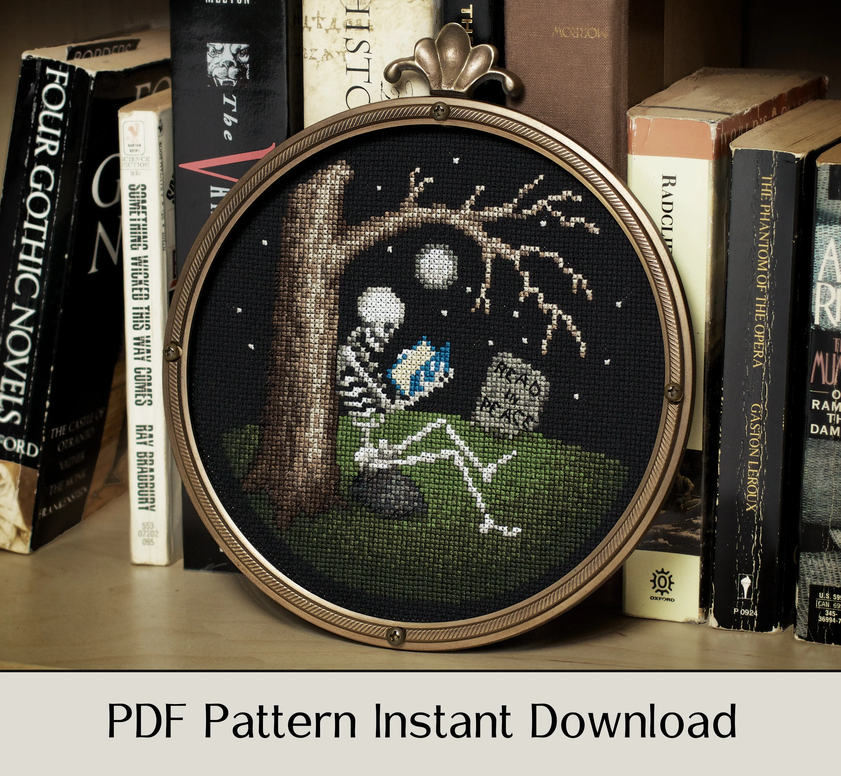 Read in Peace - Digital PDF Cross Stitch Pattern - Image 3