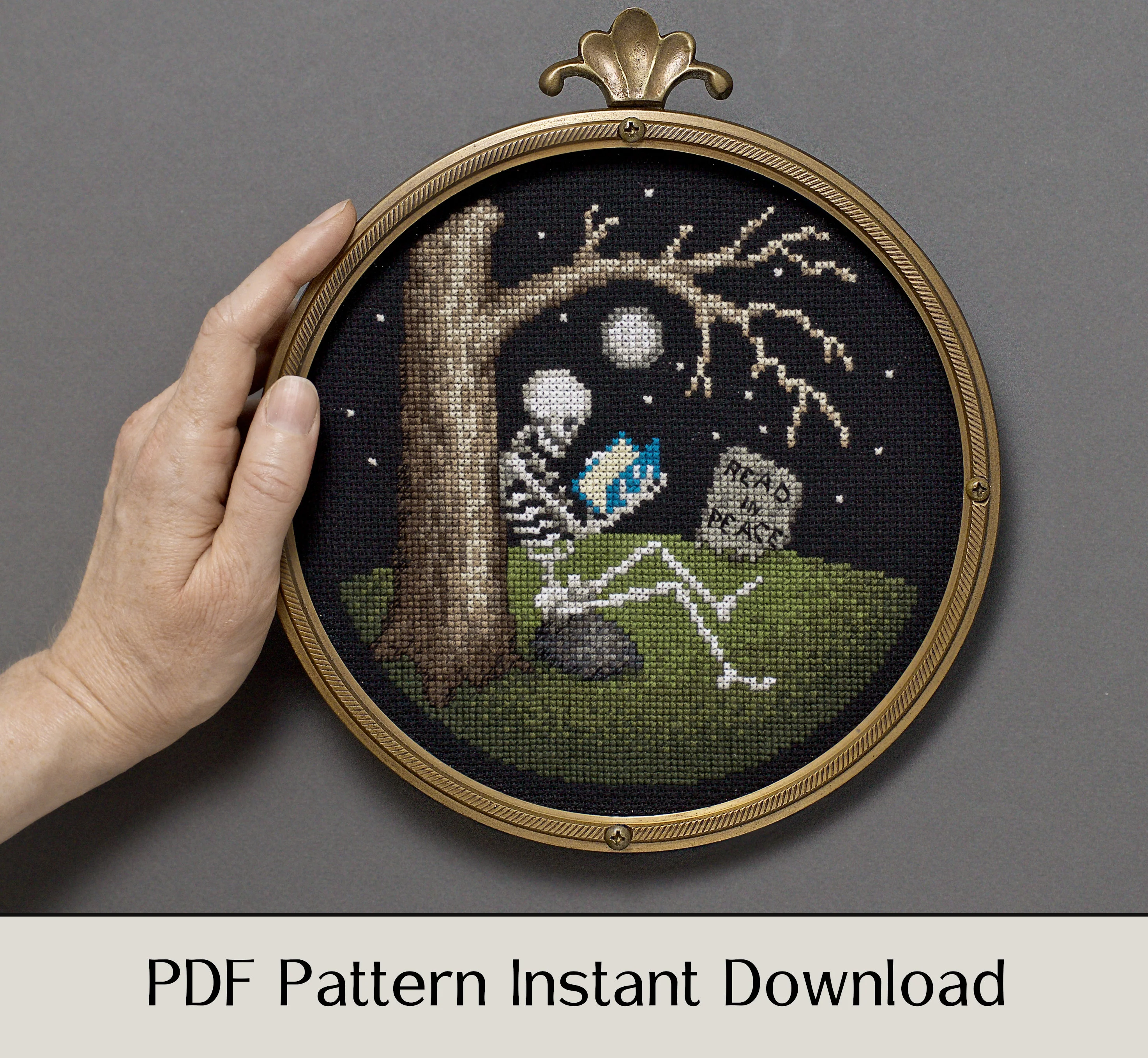 Read in Peace - Digital PDF Cross Stitch Pattern - Image 5