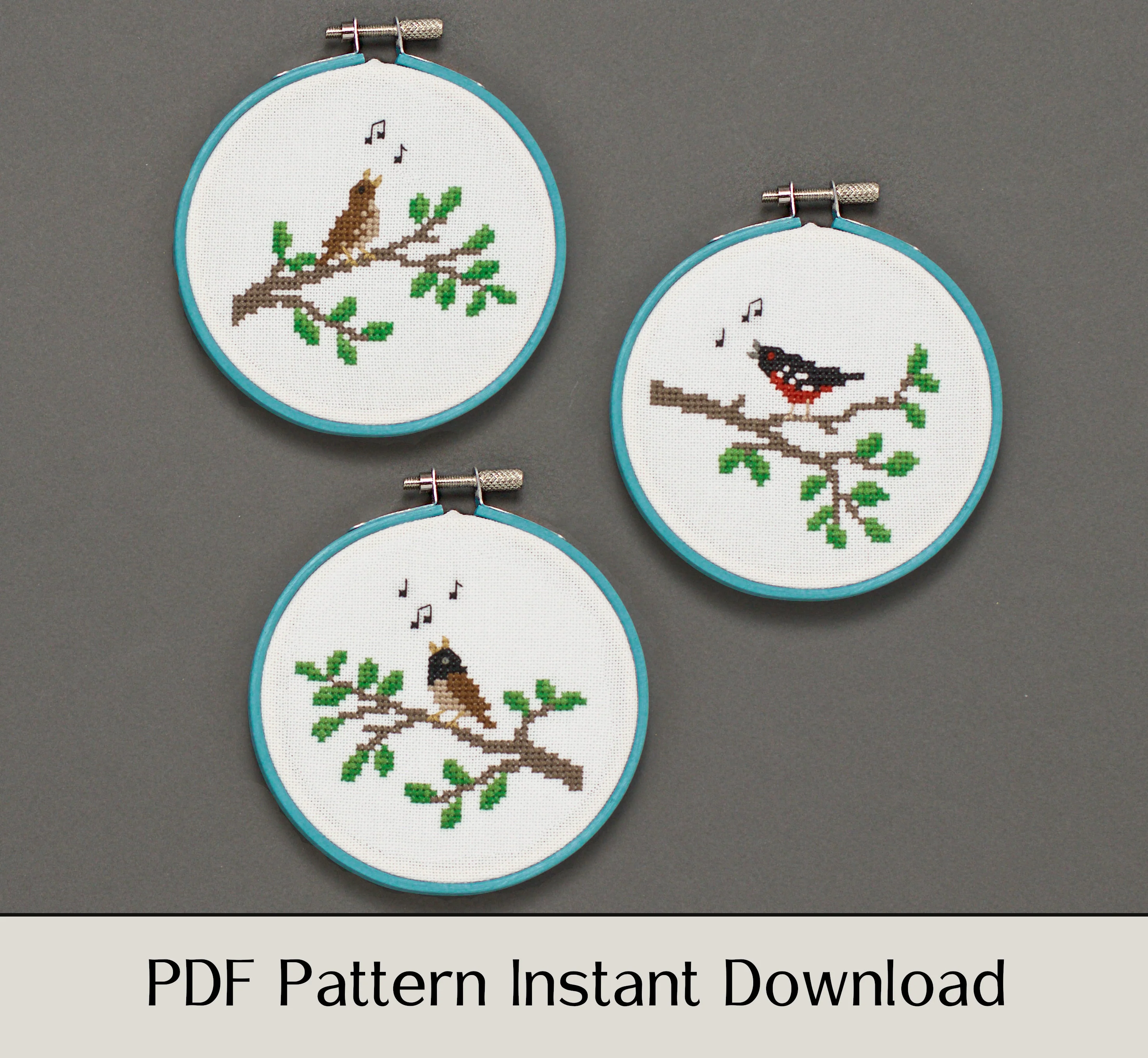 Song Birds - Digital PDF Cross Stitch Pattern - Image 3