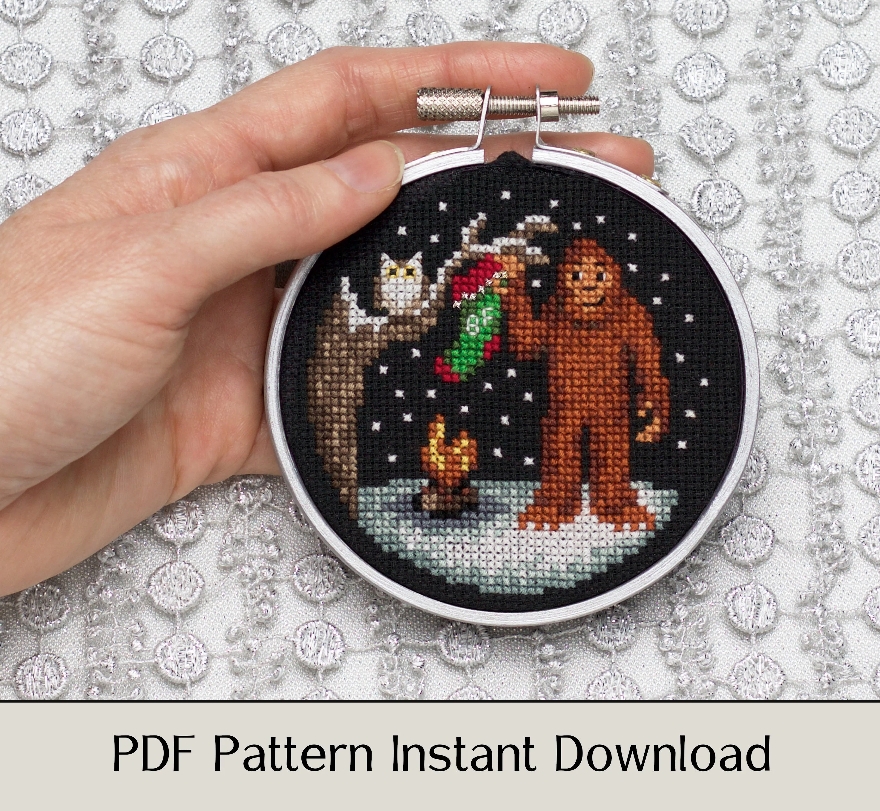 Cryptid Christmas - Digital PDF Cross Stitch Pattern - Image 10