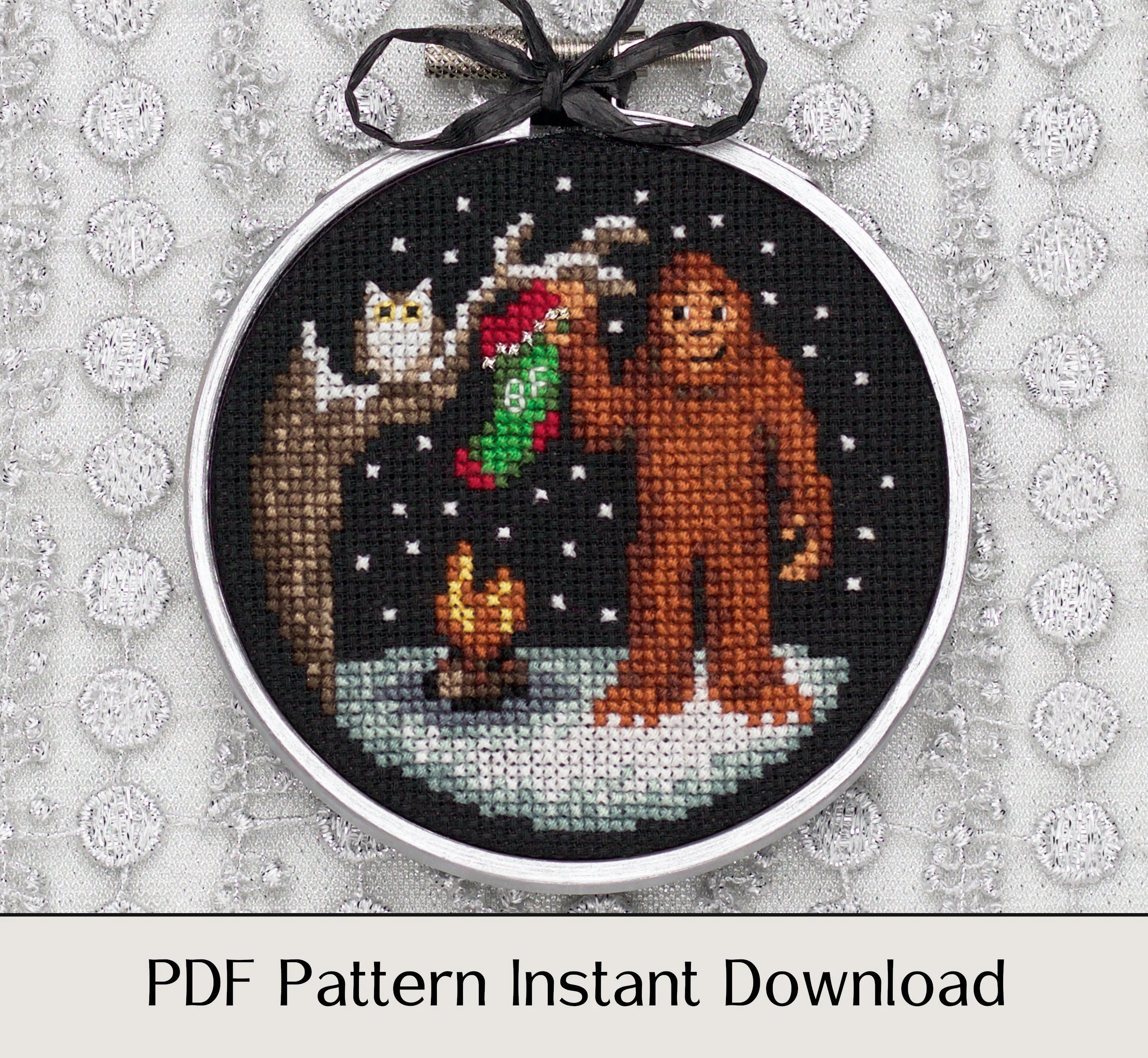 Cryptid Christmas - Digital PDF Cross Stitch Pattern - Image 3