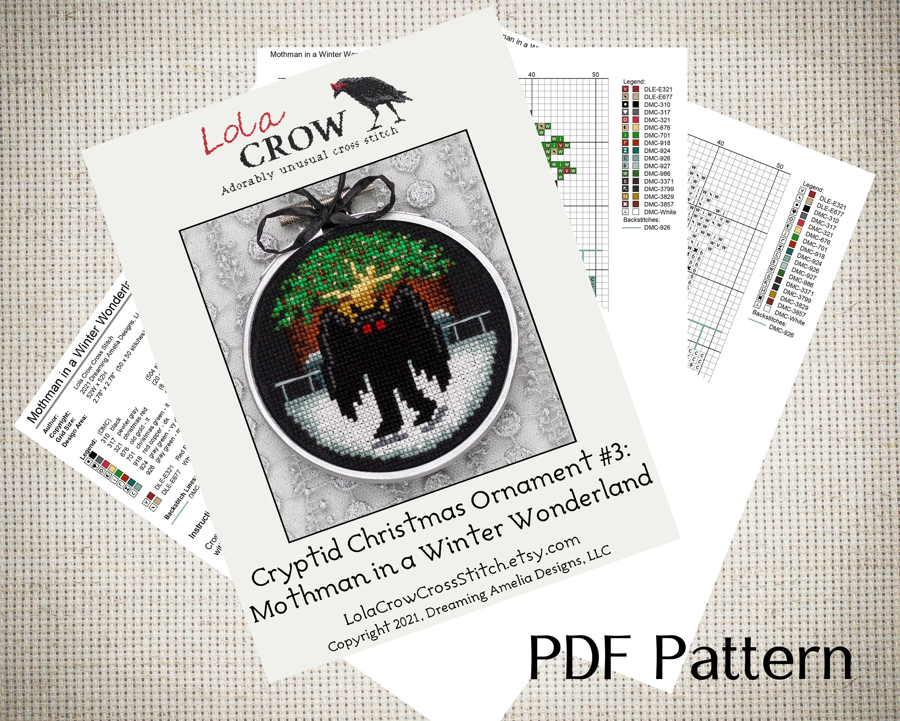 Cryptid Christmas - Digital PDF Cross Stitch Pattern - Image 9