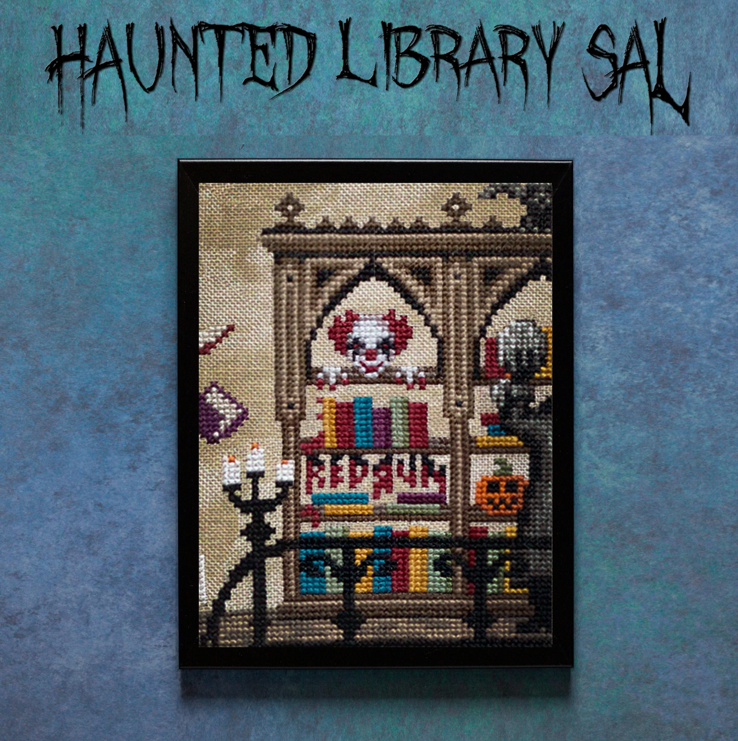 The Haunted Library - Digital PDF Cross Stitch Pattern - Image 4