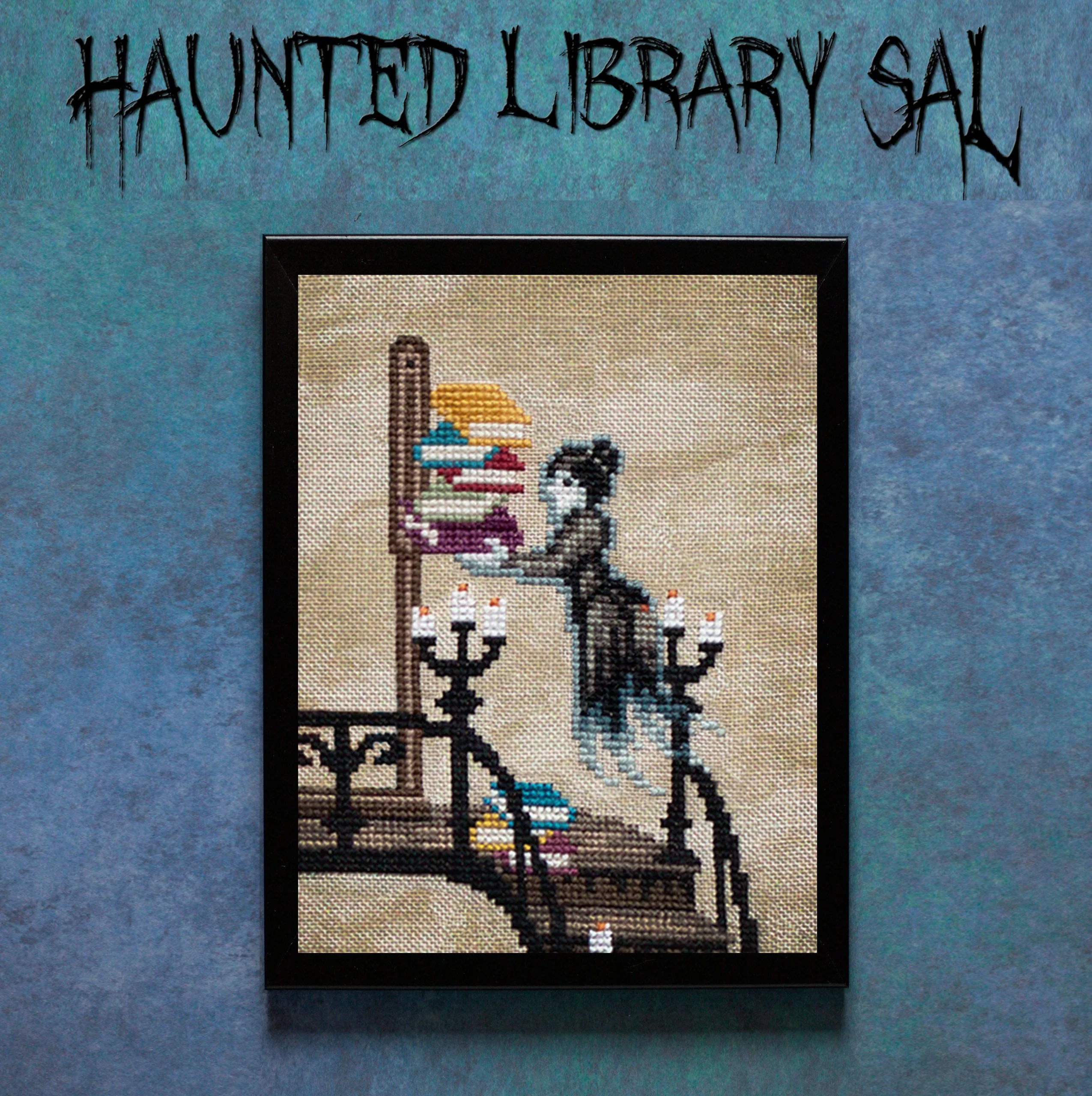 The Haunted Library - Digital PDF Cross Stitch Pattern - Image 9