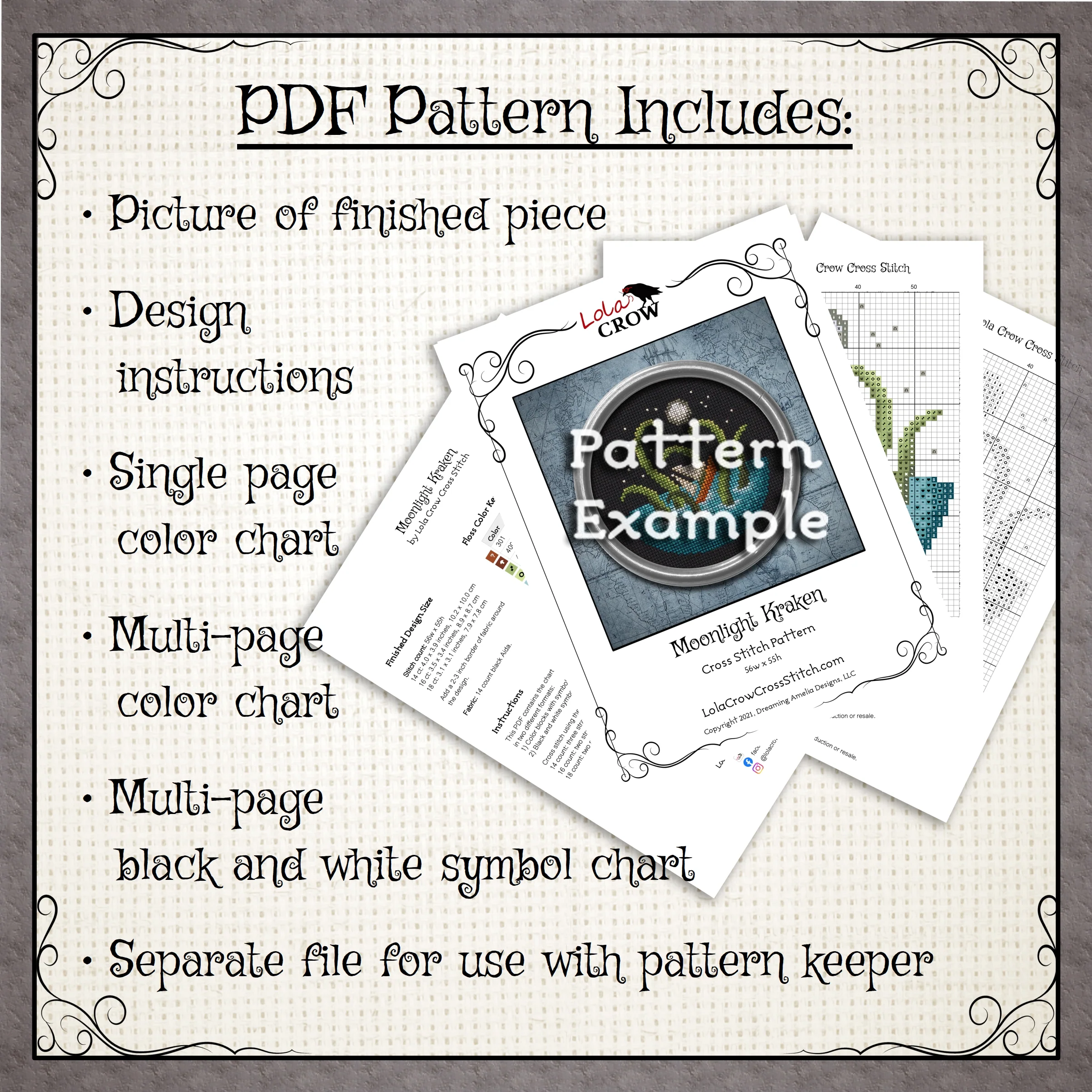 The Ghostly Ball - Digital PDF Cross Stitch Pattern - Image 8