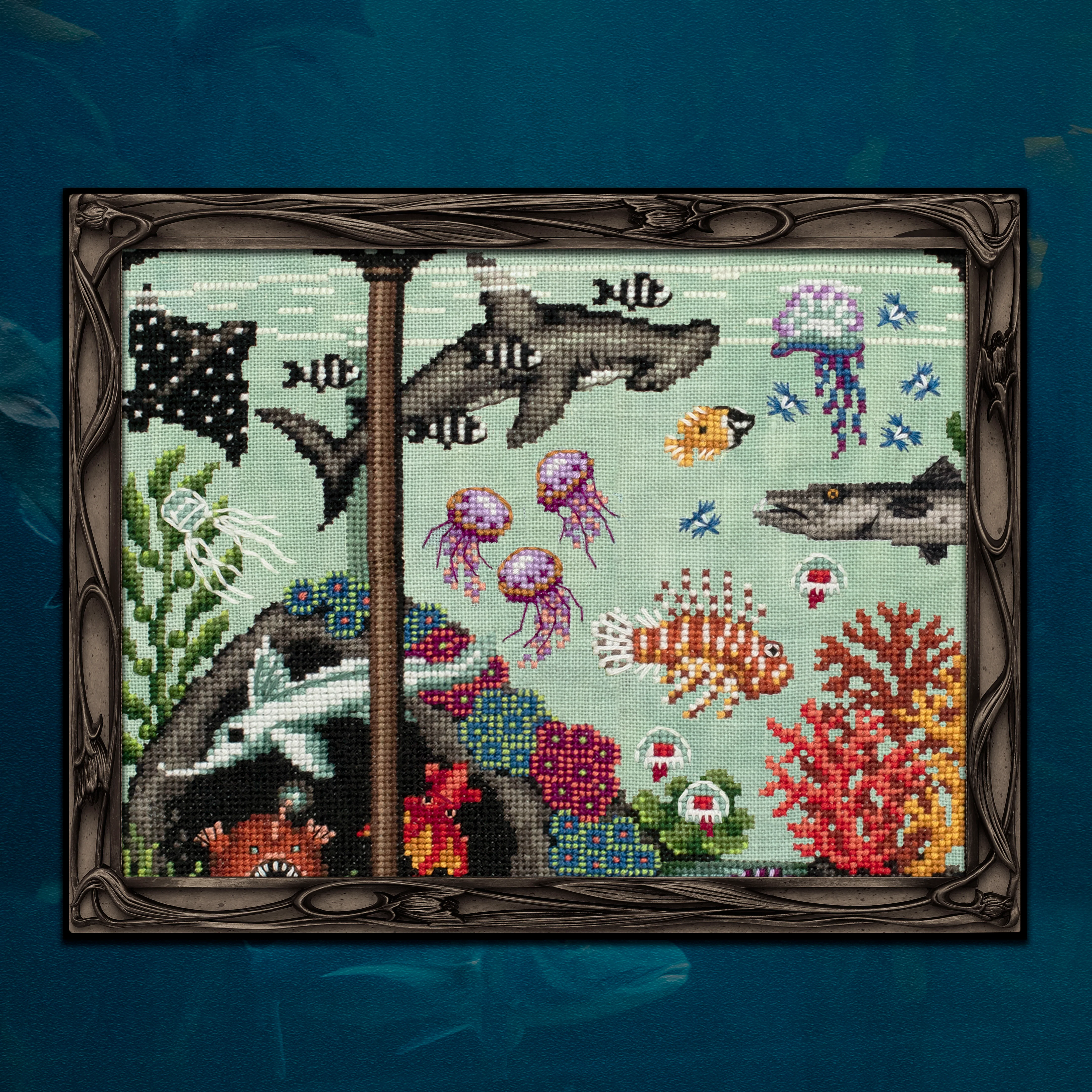 The Deadly Aquarium - Digital PDF Cross Stitch Pattern - Image 4