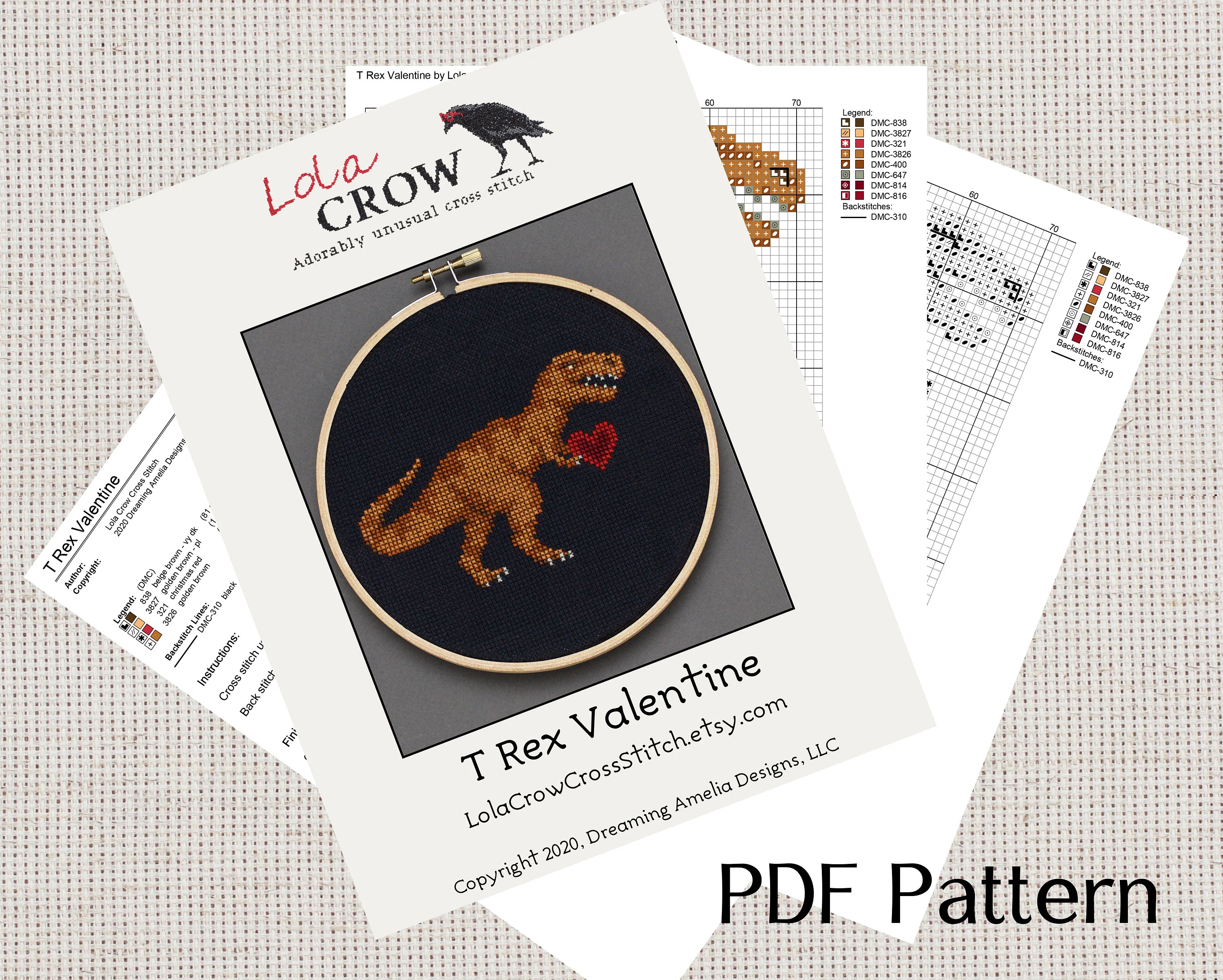 Three Unusual Valentines - Digital PDF Cross Stitch Pattern - Image 5